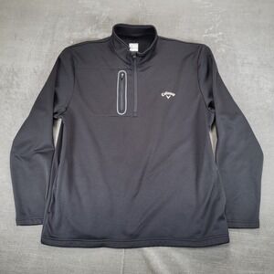 Callaway Mens Black 1/4 Zip Golf Pullover Jacket Long Sleeve XL